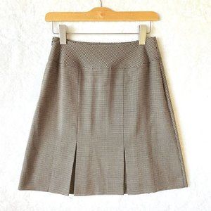 Telluride clothing co houndstooth skirt size 2 wool blend black/tan a line aline